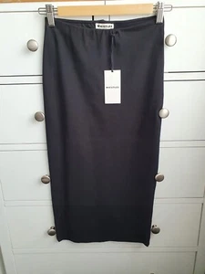NEW Whistles Cotton Long Jersey Skirt Black Size 6 RRP £55 - Picture 1 of 10