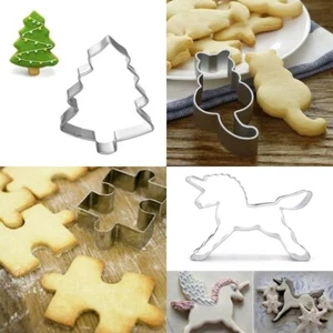 5 piezas de rompecabezas cortador de galletas de aluminio unicornio gato árbol de Navidad - Imagen 1 de 6