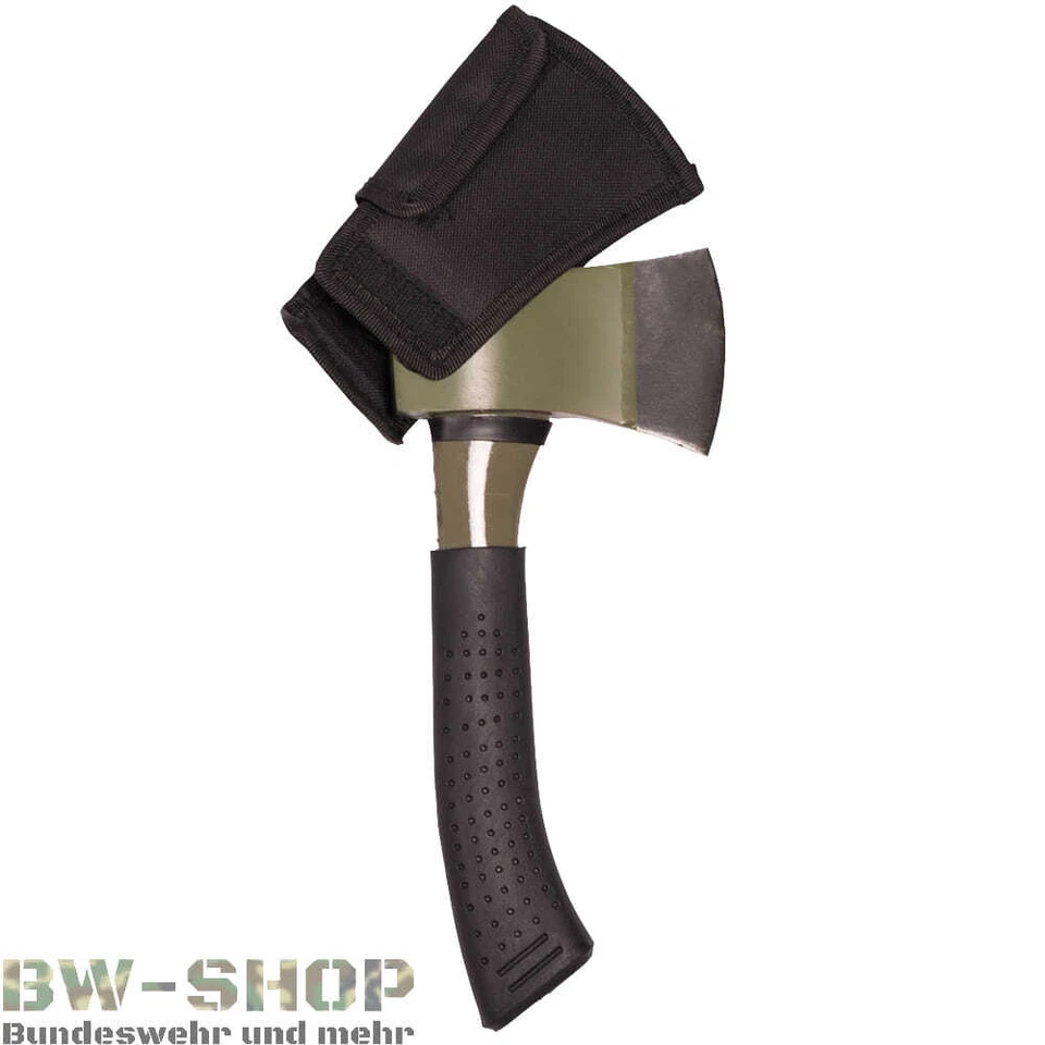 MIL-TEC HACHA DE ACERO COMPLETA CON BOLSILLO PARA LA CABEZA NUEVA BW EJÉRCITO HACHA OUTDOOR CAMPING CAZA HACHA MARTILLO