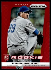 2013 Panini Prizm rojo radiocontrol Hyun-Jin Ryu novato Los Angeles Dodgers #202 - Imagen 1 de 2