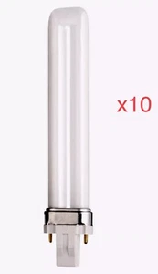 10x ~ Sylvania 21136 20331 CF13DS/827/ECO CFL 13W T4 Tube 2-Pin GX23 ~ 2700K - Picture 1 of 6