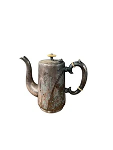 Vintage B. Henneberg Warszawa silver Coffee Pot hinged pitcher creamer - Picture 1 of 4