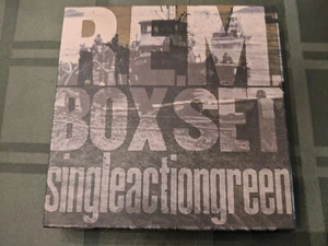 REM Single ActionGreen Box Set 4 Vinyl 7" Singles w/ Pic Sleeves Poster Sticker - Picture 1 of 6