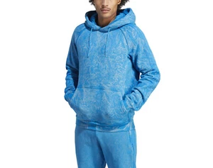 Sudadera con capucha lavada versión azul pesado Adidas PVP £120 XS S M L - Imagen 1 de 8