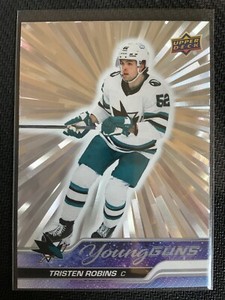 Tristen Robins 2023-24 Upper Deck Outburst Silver Young Guns RC Card #223  *
