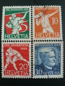 Switzerland - Flag Swinger, Putting the Stone, Wrestling and Eugen Huber B61-64 - Picture 1 of 1