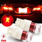 Red Strobe Flashing Blinking LED Lamp for Honda Civic Brake Tail Light Set of 2