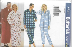  Butterick Fast & Easy Pattern #5848-Unisex Robe-Belt-Top-Pants  Size L-XL - Picture 1 of 1