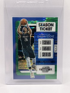 2022 CONTENDERS OPTIC SEASON TICKET GREEN PULSAR SPENCER DINWIDDIE /25