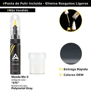 Pintura de retoque para Mazda Mx-5 codigo: 47C Polymetal Gray - Imagen 1 de 10