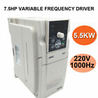 7.5HP 5.5KW VFD Inverter Driver 220V 1ph 24A Variable Frequency Driver 0-1000Hz