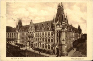Colonia en el Rin 1925 edificio de correos correo postal principal postal antigua Dt. Reich franqueado - Imagen 1 de 2