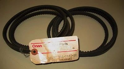 Onan 511-0147-22 Two Fan Belts OBSOLETE (2 Required) New Old Stock - Image 1 of 4