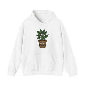 Felpa con cappuccio adulto casa scontrosa pianta tatuaggio stile cartone animato hipster regalo - Foto 1 di 11