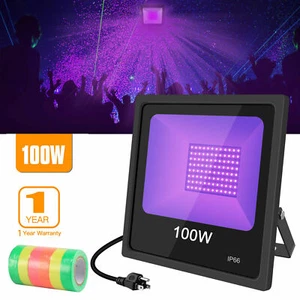 100W LED UV Black Light For Music Stage Party Club Halloween IP66 Outdoor Light - Picture 1 of 11