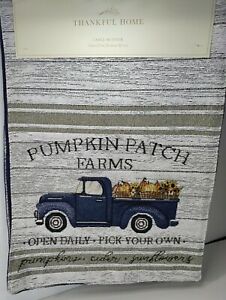 Fall Harvest. "Pumpkin Patch Farms" Table Runner. 13"X72". Thankful Home. New. 