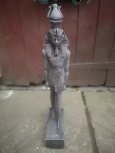 Egyptian Pharoah Ramses Black Stone Statue Figure - Picture 1 of 4