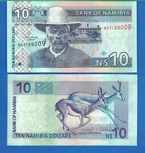Namibia P-4c 10 Namibia Dollar Year ND 2001 Antelope Uncirculated Banknote
