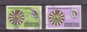 RHODESIA & NYASALAND, 1963 CLUBES DE SERVICIO PARA HOMBRES JÓVENES, SG 48-49, JUEGO USADO FINO, - Imagen 1 de 1
