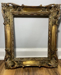 Cornice portafoto vintage in legno ornato 13 1/2" x 15 1/2" adatta per 9 1/4" x 11 1/4" - Foto 1 di 16