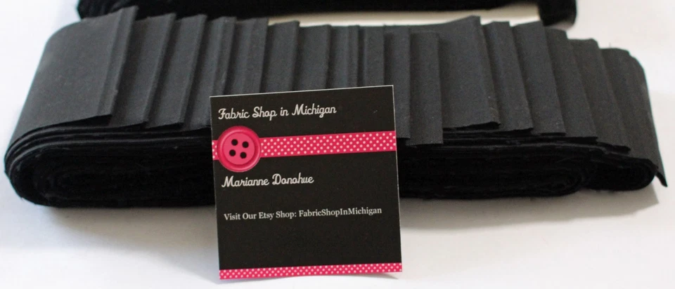 Medio paquete de rollo de gelatina negro sólido, veinte (20) tiras de 2,5 pulgadas Foto 1 de 1