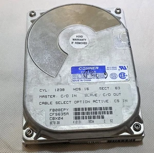 ✔️💽 VERIFIED CONNER PERIPHERALS CFS635A 635MB RETRO ATA IDE 3.5" HARD DRIVE UK - Picture 1 of 9