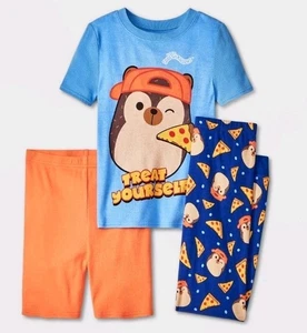 NUEVO CON ETIQUETAS Niños Squishmallows Conjunto de 3 piezas Pijama Niños Azul Naranja Talla 8 Pantalones Cortos - Imagen 1 de 2