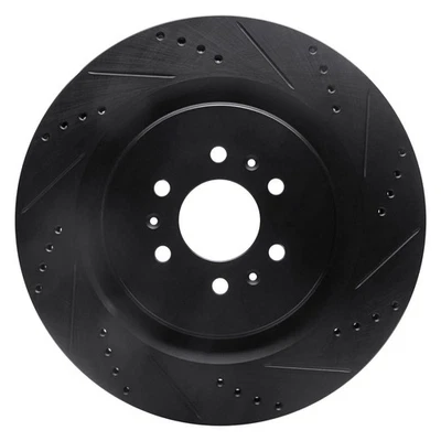 For Cadillac STS 06-11 Brake Rotor eLINE Drilled & Slotted 1-Piece Rear Foto 1 de 4