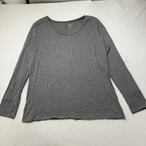 a.n.a. T-shirt donna XL manica lunga girocollo elasticizzato grigio pullover maglietta - Foto 1 di 14