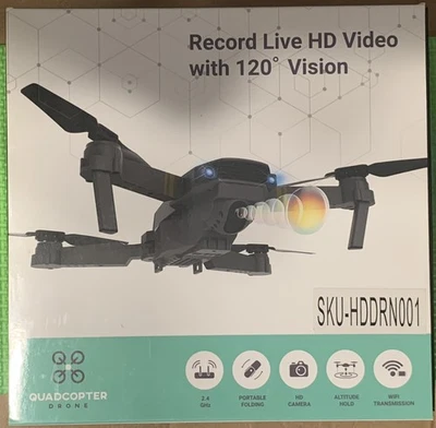 NEW Quadcopter Drone Model HDDRN001 Record Live HD Video with 120 Degree Vision - Image 1 of 4