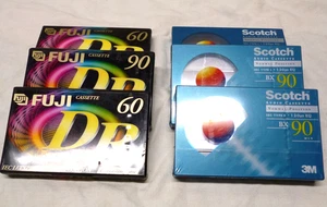 6 neue Musik-Cassetten - Fuji DR 60 + Scotch BX90 - IEC Typ 1 - Normal position - Picture 1 of 4