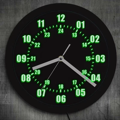 LED Indoor Outdoor Wall Clock Remote Control Luminous Wall Clock Night Lighting - Image 1 of 4