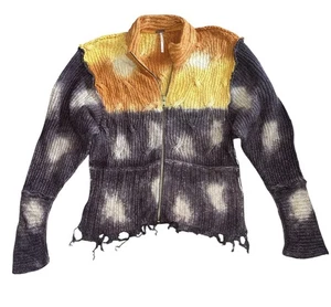 Free People Women’s Horizon Line Tie Dye Zip Up Hooded Sweater Cardigan XS - Picture 1 of 5
