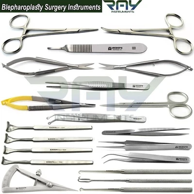 Kit de blefaroplastia instrumentos de cirugía plástica microcirugía retractores de párpados Foto 1 de 4