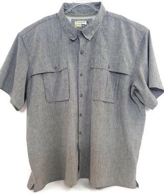 Magellan Outdoors Shirt Mens 3XL Gray Angler Fit Fishing Short Sleeve Button Up - Image 1 of 4