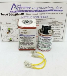 Condensador de funcionamiento del motor de repuesto universal AmRad 9000 Turbo 200 Mini-IM - Imagen 1 de 5