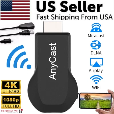 4K WiFi HDMI Anycast Miracast Airplay TV Wireless Display DLNA Dongle Adapter - Image 1 of 4