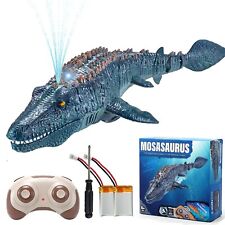 Remote Control Dinosaur Mosasaurus Toys for Kids, 2x1000mAh with Light and Sp...