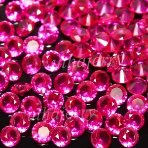 Certified Natural Burma Red Ruby Calibrated 4.00 mm Round Gemstone 100 Pcs Lot - Picture 1 of 7