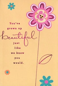 Religious HAPPY BIRTHDAY Card FOR GIRL, Beautiful Flower by DaySpring + Envelope - Picture 1 of 5