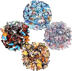 📦 160pcs Butterfly Sticker Set – Colorful PET Decorative Stickers for Journals - Picture 1 of 9