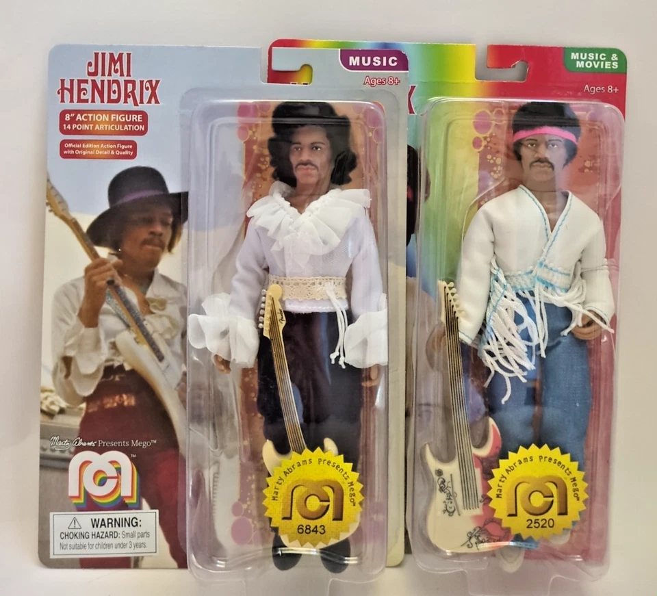 Mego Legends Wave 6 Jimi Hendrix Woodstock Flocked 8 Inch Figure