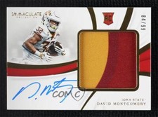 2019 Immaculate Collegiate 84/99 David Montgomery #118 RPA Rookie Patch Auto RC