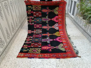 Handmade Moroccan Rug Azilal Wool Rug Beni Ourain Tribal Vintage Carpet - Picture 1 of 7