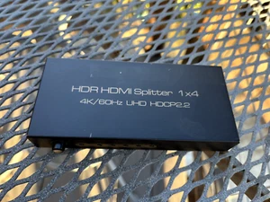 1x4 4-Port HDMI 2.0 Video Splitter Amplifier 4K UHD 4K@60Hz HDCP 2.2 - NO CORDS - Picture 1 of 3