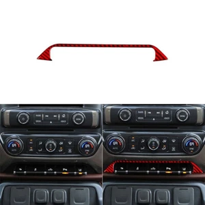 Red Carbon Fiber Below Center Console Trim For Silverado GMC SIERRA 2014-2018 - Picture 1 of 14