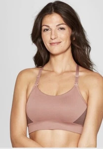 Women's Nursing Sports Bra - Auden Mauve/Burgundy (Pink/Red) XS - Picture 1 of 7