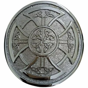 Scottish Men Round Celtic Knot Kilt Belt Highland Kilt Belt Buckle - Picture 1 of 2