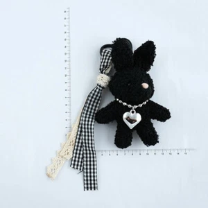 Silver Heart Bow Bunny Keychain - Picture 1 of 11