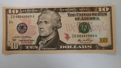 FR 2040D 2006 FEDERAL RESERVE NOTE UNCIRCULATED UNIQUE SERIAL # ID 88989888 A. - Image 1 of 4